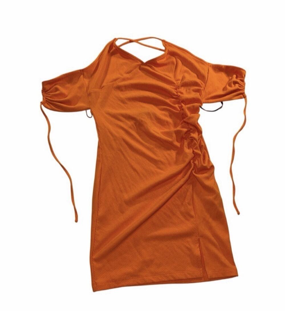 Women’s Forever 21 Knitted Orange Dress Medium